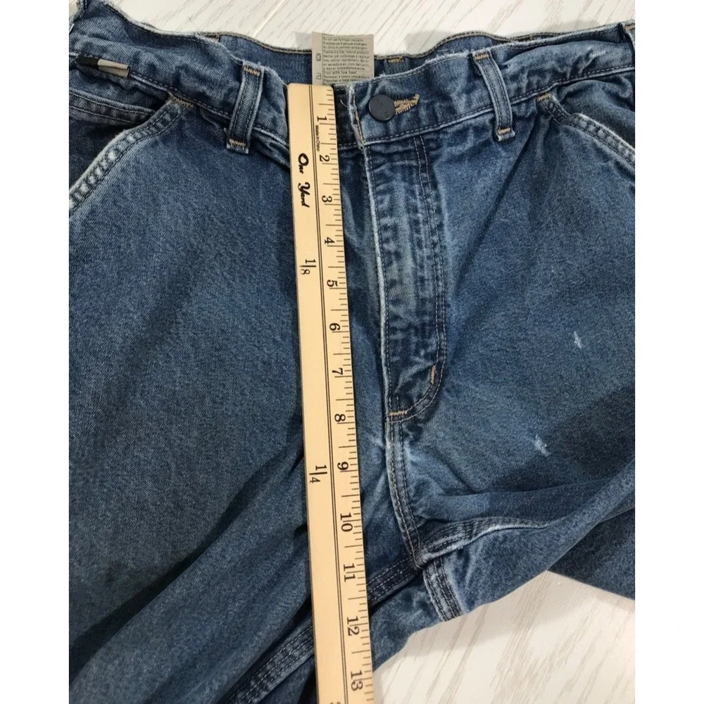 Carhartt Carpenter Jeans Mens 30x29 Blue Flame Resistant Workwear Utility Grunge